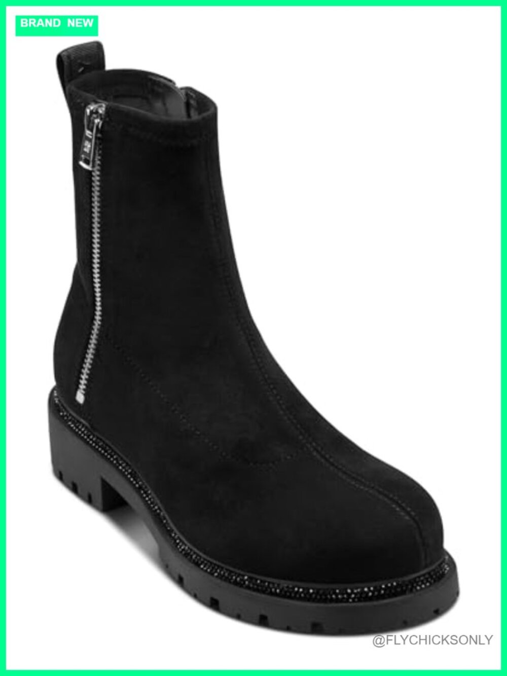 Lug Sole Chelsea Boot with Side Zipper Leather Ankle Boot